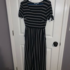 Jolt Striped Jumpsuit (with pockets)